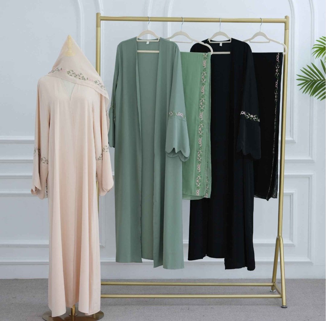 Trendy lace Abaya ADC2-001